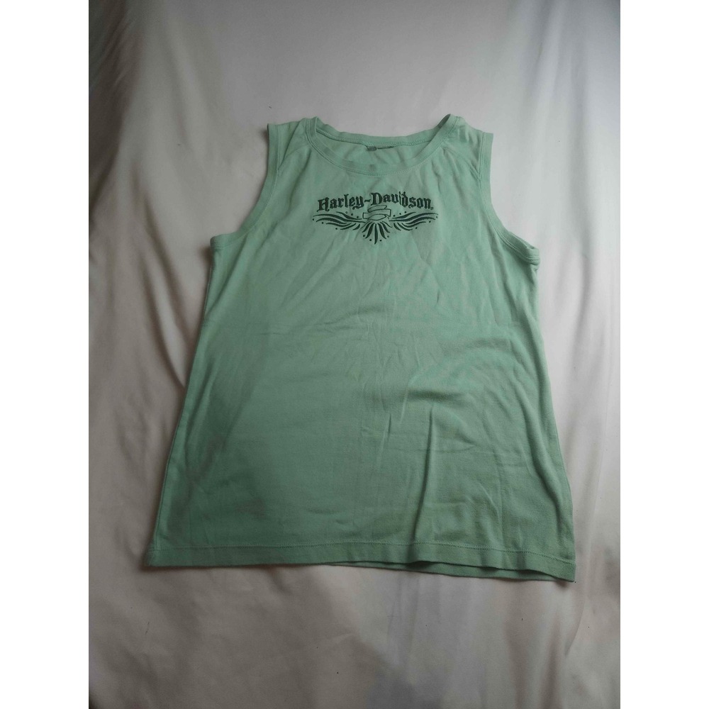 Harley-Davidson Mint Green Sleeveless Tank Top Cartersville GA Graphic Womens S